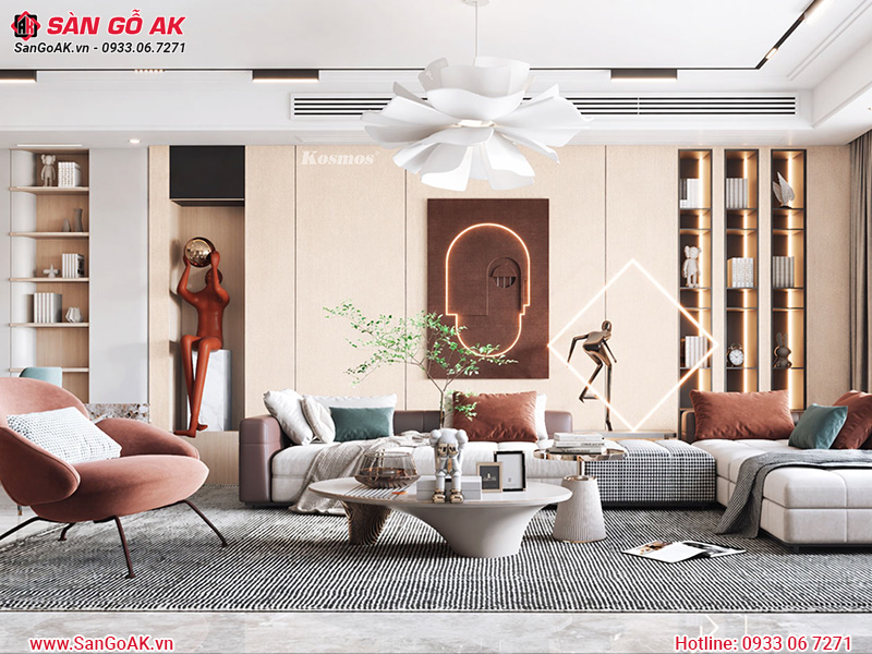 Tấm ốp than tre vân vải canvas kem nhạt Galawood G-705