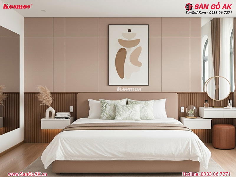 Tấm ốp than tre Kosmos vân vải canvas vàng kem lục giác TT-855