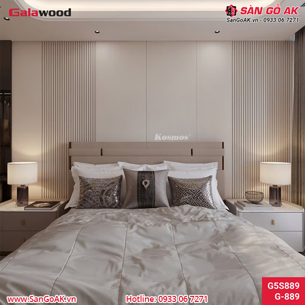Tấm ốp than tre vân vải xám Galawood G-889