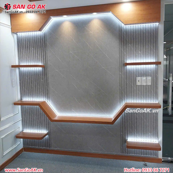 Tấm ốp nhựa lam 5 sóng thấp 802 vân đá xám