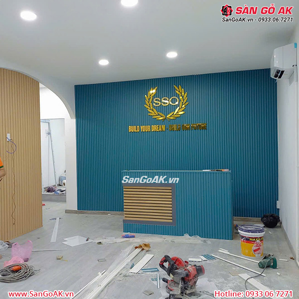 Tấm ốp nhựa lam 5 sóng thấp SM214 màu xanh dương