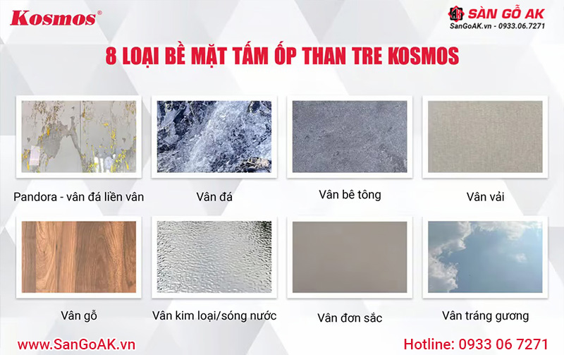 Sàn Gỗ AK - nơi cung cấp tấm ốp than tre Kosmos chính hãng