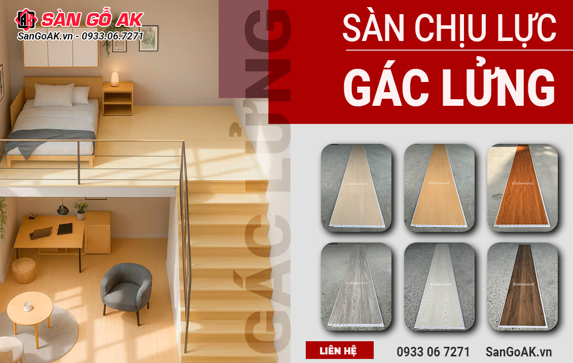 Sàn nhựa chịu lực lát sàn gác lửng