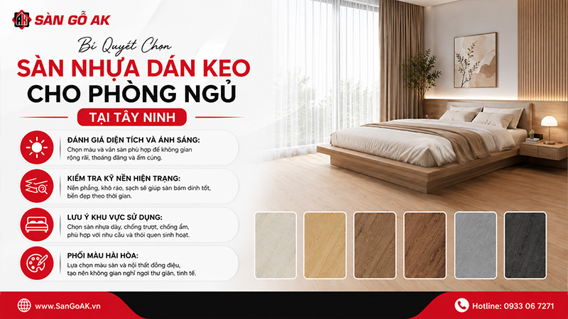 Bí Quyết Chọn Sàn Nhựa Dán Keo Cho Phòng Ngủ