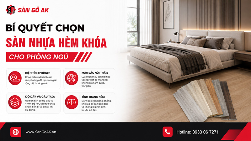 Kinh nghiệm chọn sàn nhựa hèm khóa cho phòng ngủ tại TPHCM