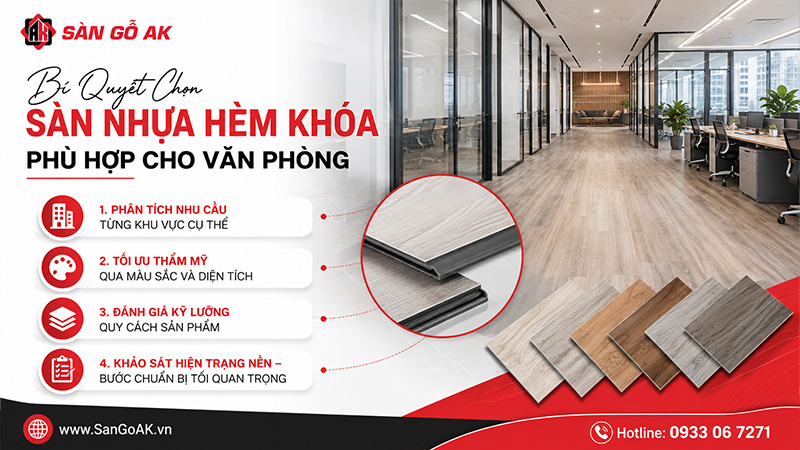 Bí quyết chọn sàn nhựa hèm khóa phù hợp cho mọi văn phòng