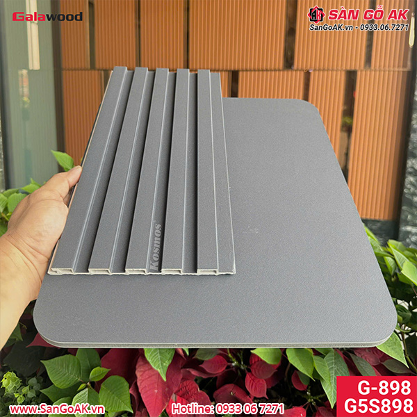 Bộ đồng màu tấm ốp than tre G-898 và lam sóng G5S-898 vân đơn sắc ánh kim xanh đen