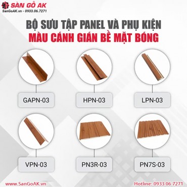 Bộ tấm Panel và phụ kiện 03 màu cánh gián