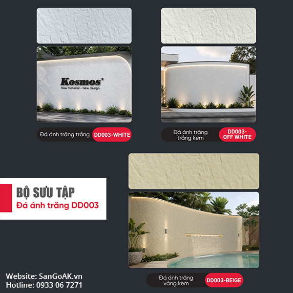 Bộ sưu tập tấm ốp đá dẻo vân đá ánh trăng DD003
