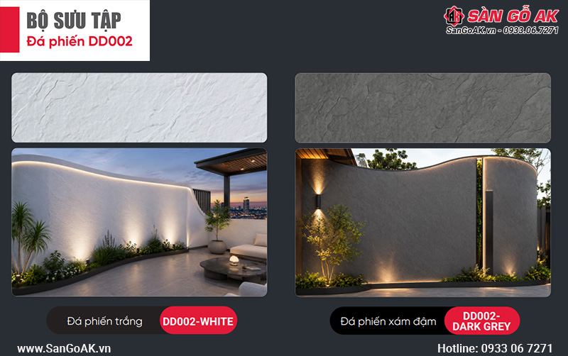 Bộ sưu tập tấm ốp đá dẻo vân đá phiến DD002