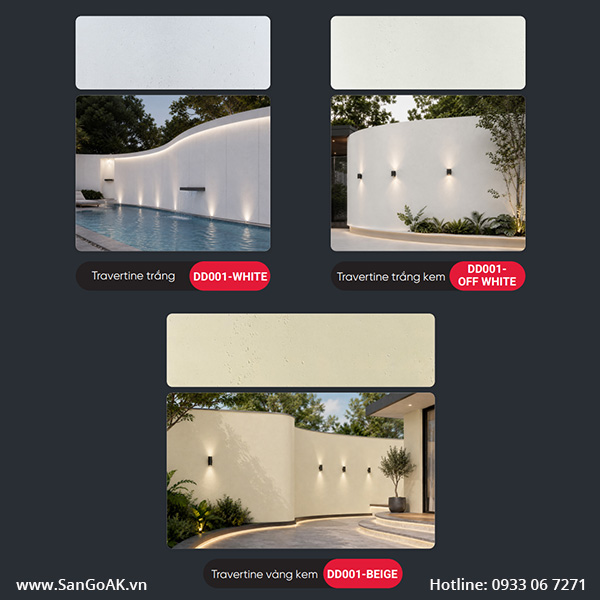 Bộ sưu tập tấm ốp đá dẻo Travertine DD001