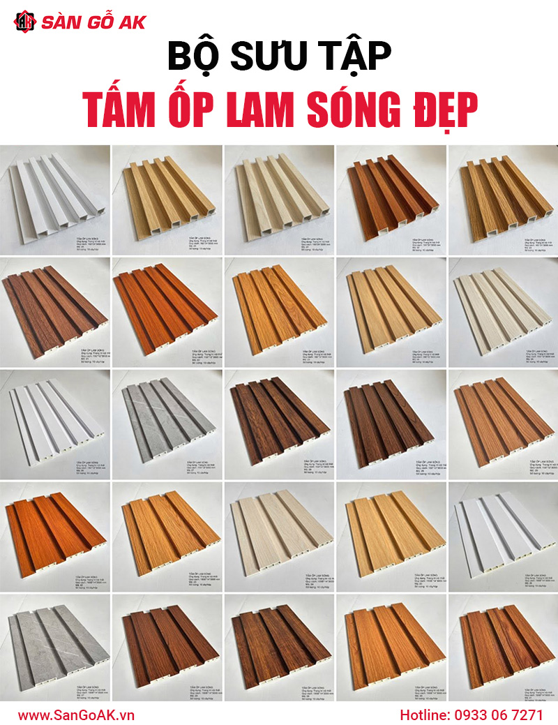 Bộ sưu tập tấm ốp lam sóng đẹp tại kho SÀN GỖ AK