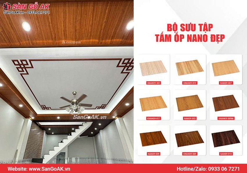 Bộ sưu tập tấm nhựa ốp trần Nano đẹp