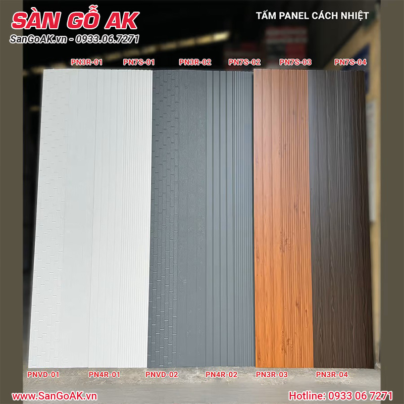 Bộ sưu tập tấm ốp Panel tôn xốp cách nhiệt ngoài trời