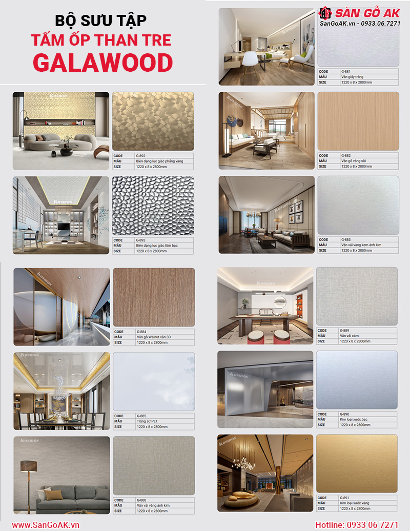 Sàn Gỗ AK - nơi cung cấp tấm ốp than tre Galawood chính hãng