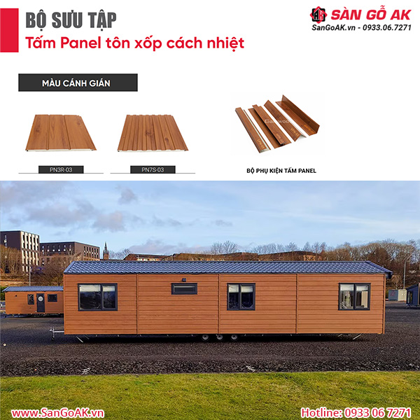 Bộ sưu tập tấm Panel cách nhiệt ngoài trời màu cánh gián 03