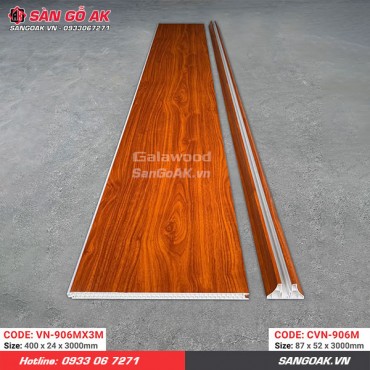 Bộ vách ngăn nhựa vân gỗ đỏ cam Galawood  906M