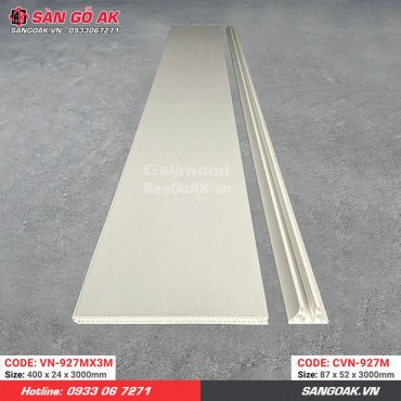 Bộ vách ngăn nhựa vân vải vàng kem Galawood 927M