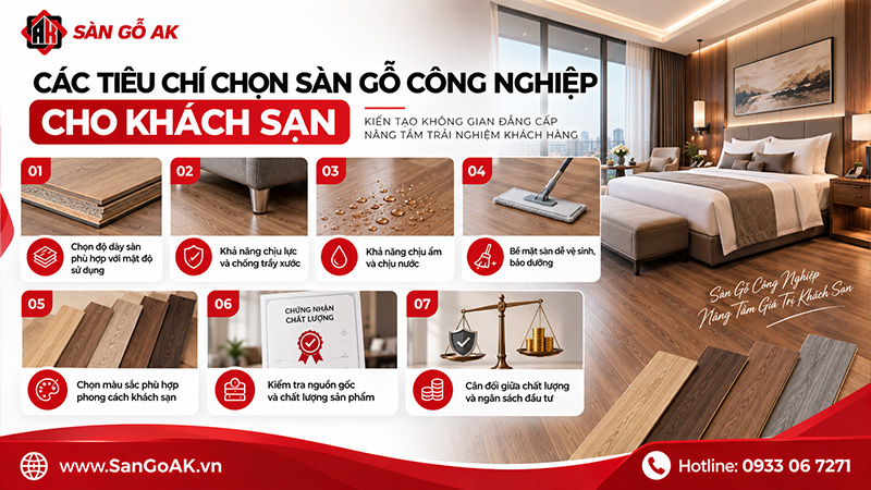 Các Tiêu Chí Chọn Sàn Gỗ Công Nghiệp Cho Khách Sạn