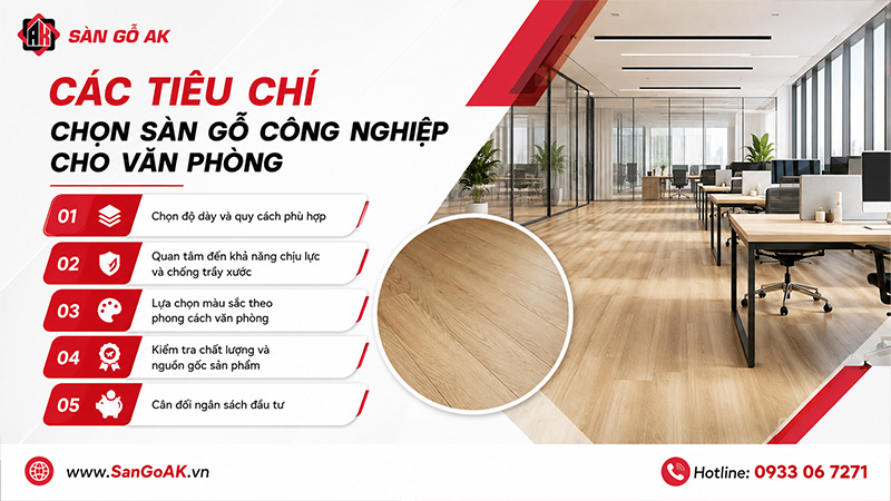 Các Tiêu Chí Chọn Sàn Gỗ Công Nghiệp Cho Văn Phòng