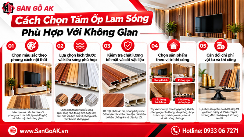 Cách Chọn Tấm Ốp Lam Sóng Phù Hợp Với Không Gian