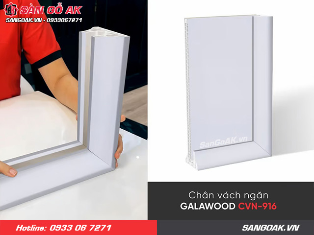 Chân vách ngăn vân giấy trắng Galawood CVN-916