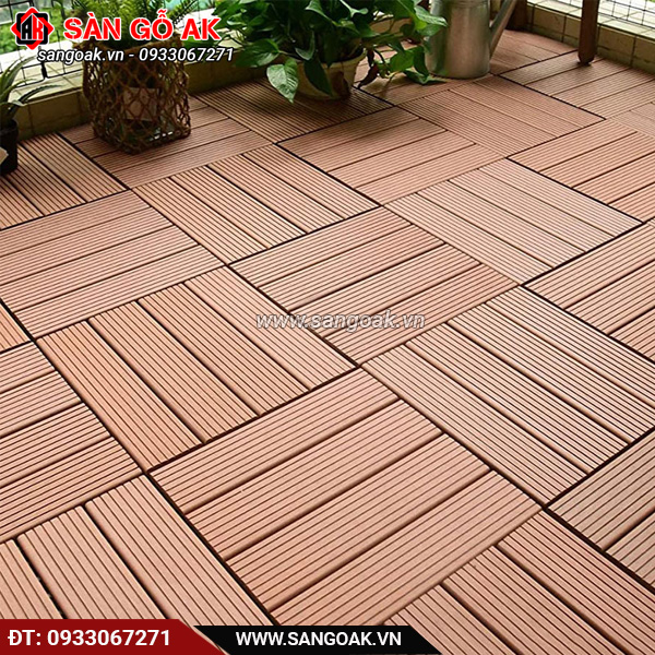 Công trình vỉ gỗ nhựa ngoài trời VSVI300 vân sọc Light Wood