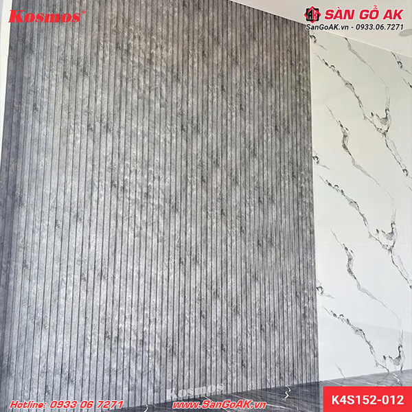 Công trình thực tế ốp tường nội thất với lam sóng K4S152-012