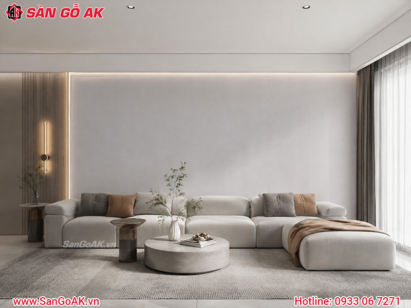 Trang trí phòng khách sang trọng bằng tấm ốp nano KW-18