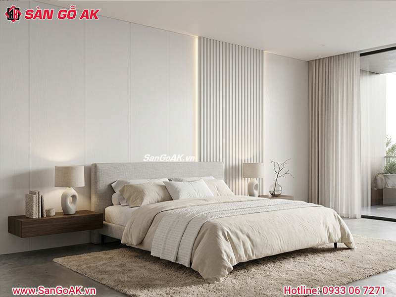 Tấm nano X-11 ốp tường phòng ngủ sang trọng, hiện đại