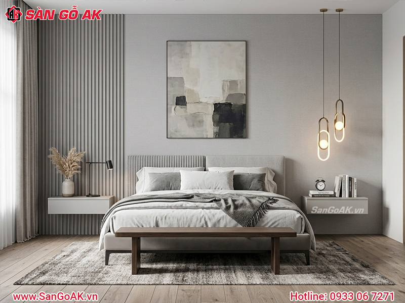 Tấm nano X-30 ốp tường phòng ngủ sang trọng, hiện đại