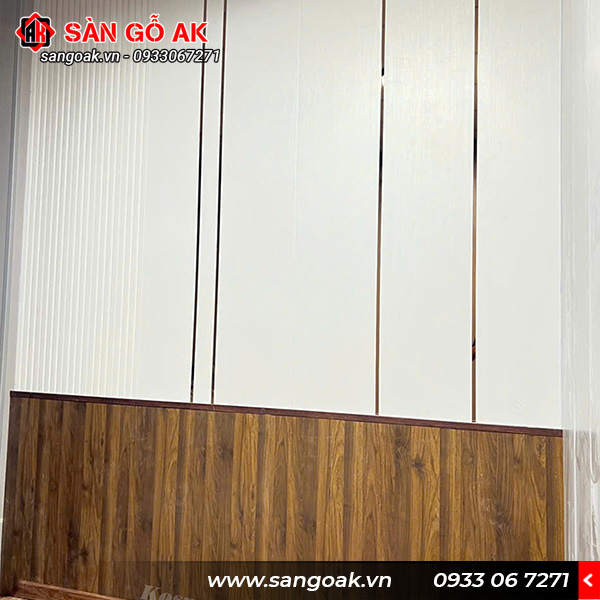 Trang trí nội thất bằng lam sóng kết hợp với tấm ốp Nano Galawood