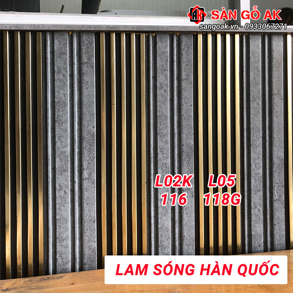 Công trình kết hợp lam 5 sóng L05-118G với lam 2 sóng kép L02K-116