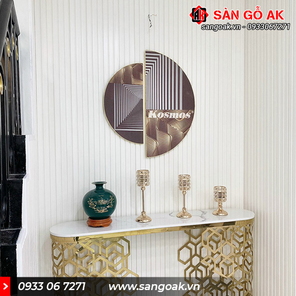 Công trình Lam Sóng Hàn Quốc dùng để ốp tường với mẫu L03-113M màu trắng tinh tế