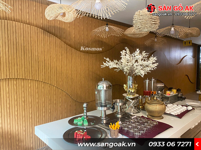 Công trình thực tế trang trí cho nhà hàng, khách sạn với Lam Sóng Hàn Quốc L03-114