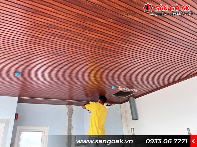Công trình thực tế ốp trần với Lam Sóng Hàn Quốc L03-115