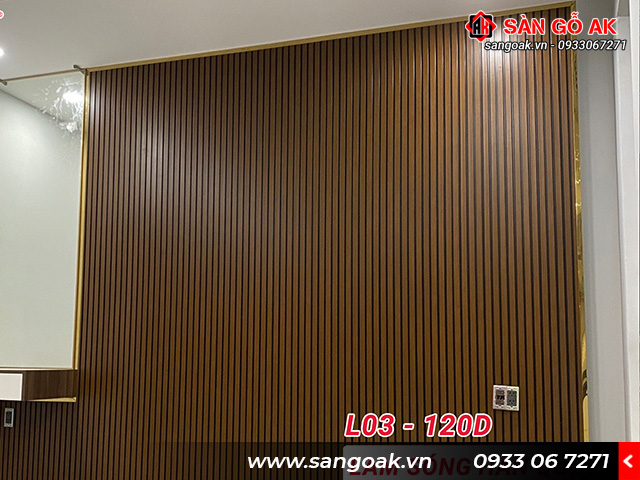 Tấm ốp tường Lam Sóng Hàn Quốc L03-120D chống thấm, chống ẩm tốt