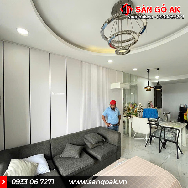 Tấm Nano G9-902 được nhiều gia chủ lựa chọn ốp tường phòng khách