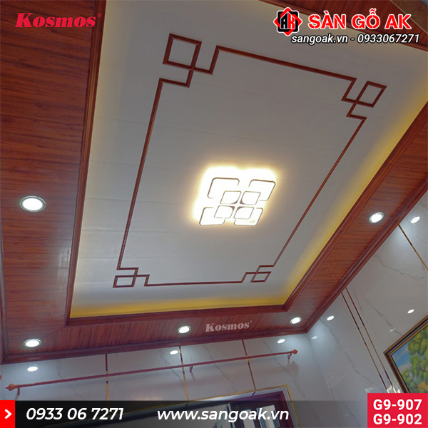 Có thể sử dụng tấm Nano G9-907M cùng G9-902 để ốp trần cho phòng khách