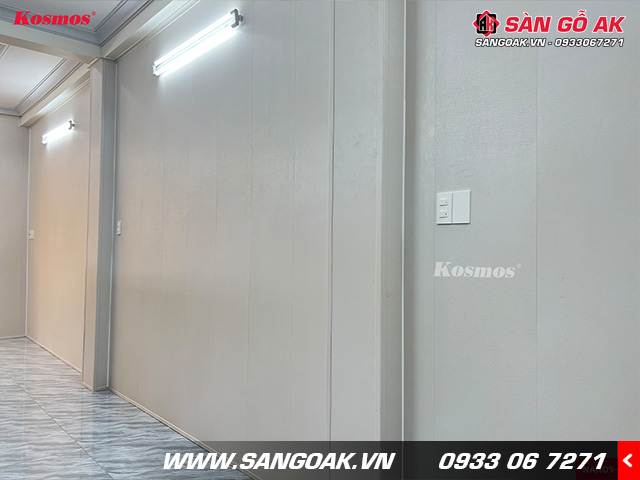 Công trình trang trí nội thất với tấm ốp Kosmos NANO9-016 màu trắng