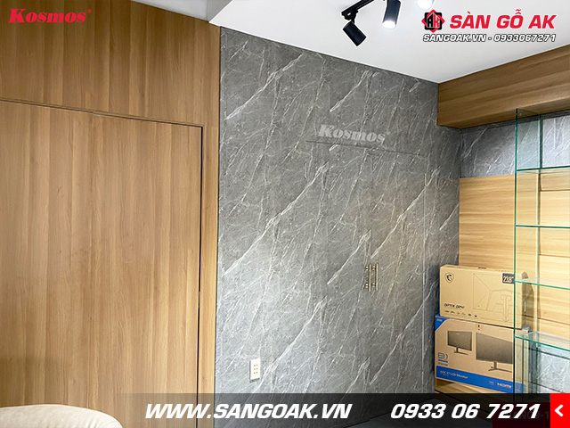 Sự kết hợp hoàn hảo giữa tấm ốp Nano vân gỗ và vân đá