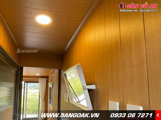 Trang trí nội thất ốp tường, ốp trần bằng tấm Nano Kosmos OP125-007