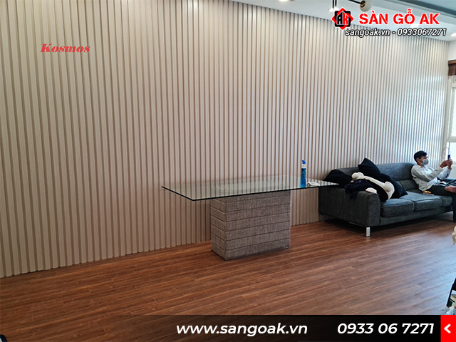 Với thiết kế đẹp và dễ thi công lam sóng Kosmos là vật liệu yêu thích trong trang trí nội thất