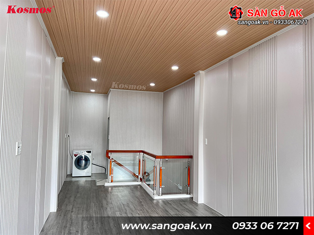 Với thiết kế đẹp và dễ thi công lam sóng Kosmos là vật liệu yêu thích trong trang trí nội thất