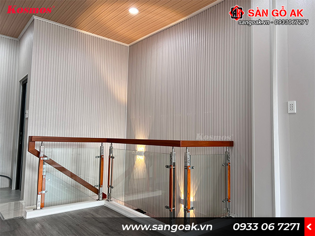 Công trình ốp tường, trần kết hợp tấm nano với lam sóng Kosmos 3S200X15-016