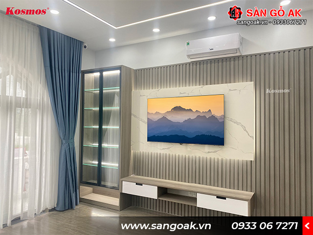 Với thiết kế đẹp và dễ thi công lam sóng K3S200-100 là vật liệu yêu thích trong trang trí nội thất