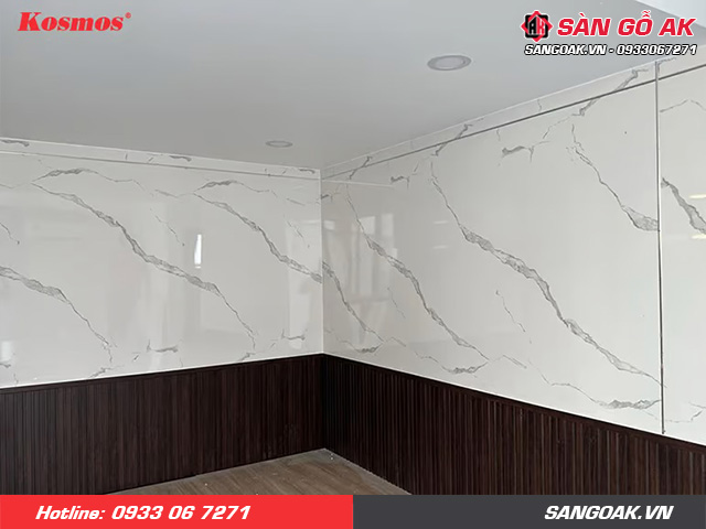 Công trình hoàn thiện tấm ốp PVC giả đá