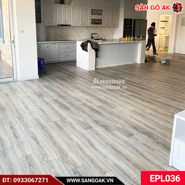 Thi công sàn gỗ Egger Aqua EPL036 chống nước, chống mối mọt