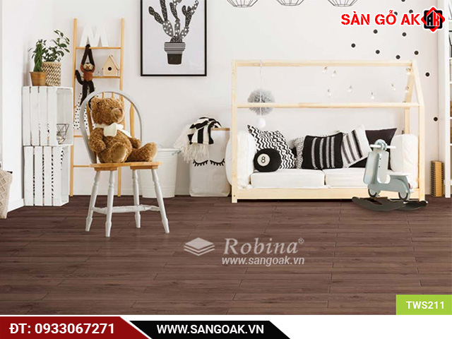 Công trình thực tế sàn gỗ Robina dày 12mm TWS211
