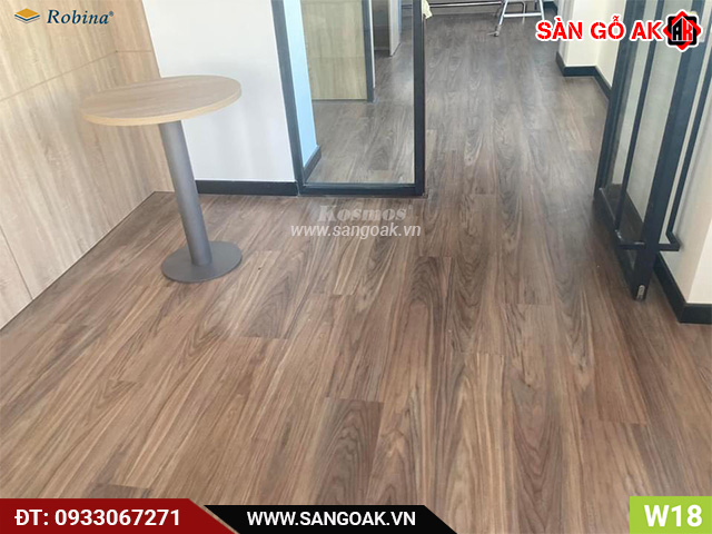 Thi công lát sàn văn phòng với mẫu Robina W18